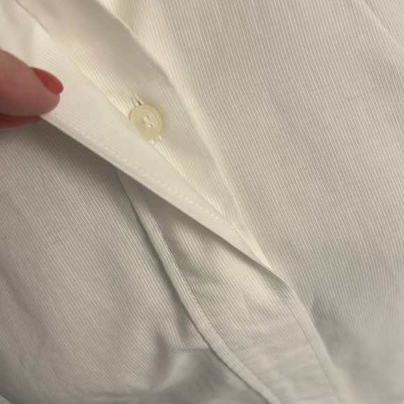 banana republic black label white button up blouse - Picture 3 of 9